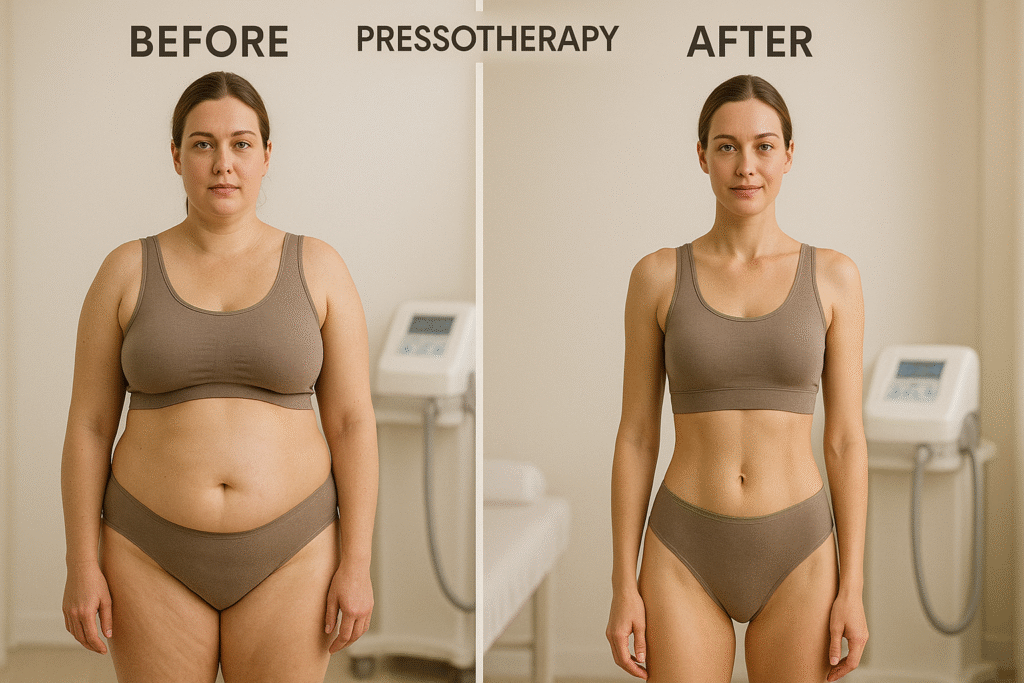 pressothérapie avant apres