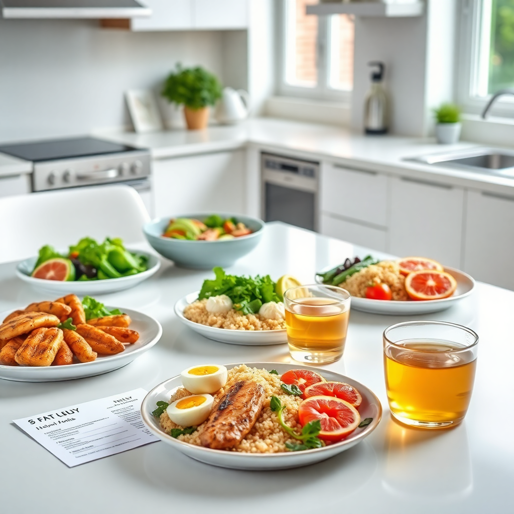 régime ventre plat en 4 jours menu