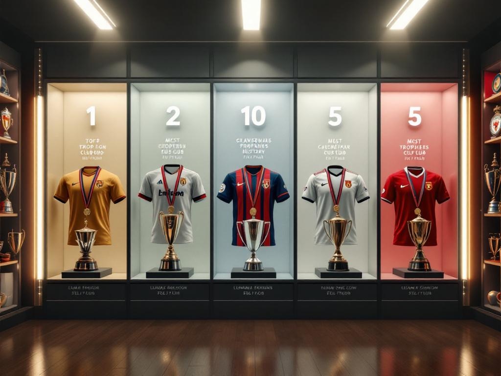 Le club de football le plus titré de l'histoire. Top 5 des clubs ayant remporté le plus de trophées